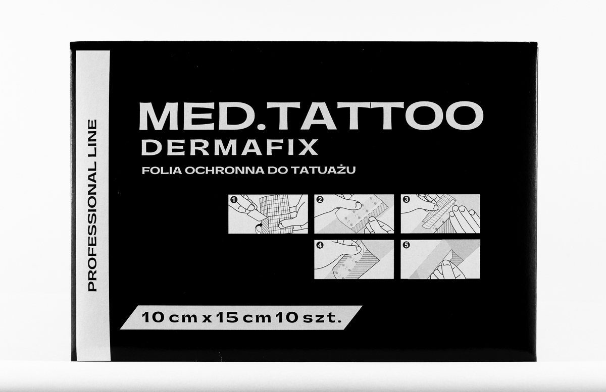 MED.TATTOO DERMAFIX 10cm * 15cm 10pcs folie de protecție pentru tatuaje